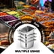 thumbnail image 4 of Paquete de 12 Bandejas Gastronómicas Tamaño 1/6 con Tapas, Bandeja para Mesa de Vapor de 10cm de Profundidad con Tapa, Bandejas de Acero Inoxidable 16*17cm para Hogar, Fiesta, Hotel, 4 of 9