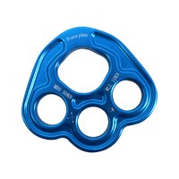 Magideal - Paw Rigging Plate Metálica Con Sistema De Múltiples Anclajes Placa De Protección Con 4 Agujeros Accesorio De Rescate Y Descenso Herramienta Portátil Azul