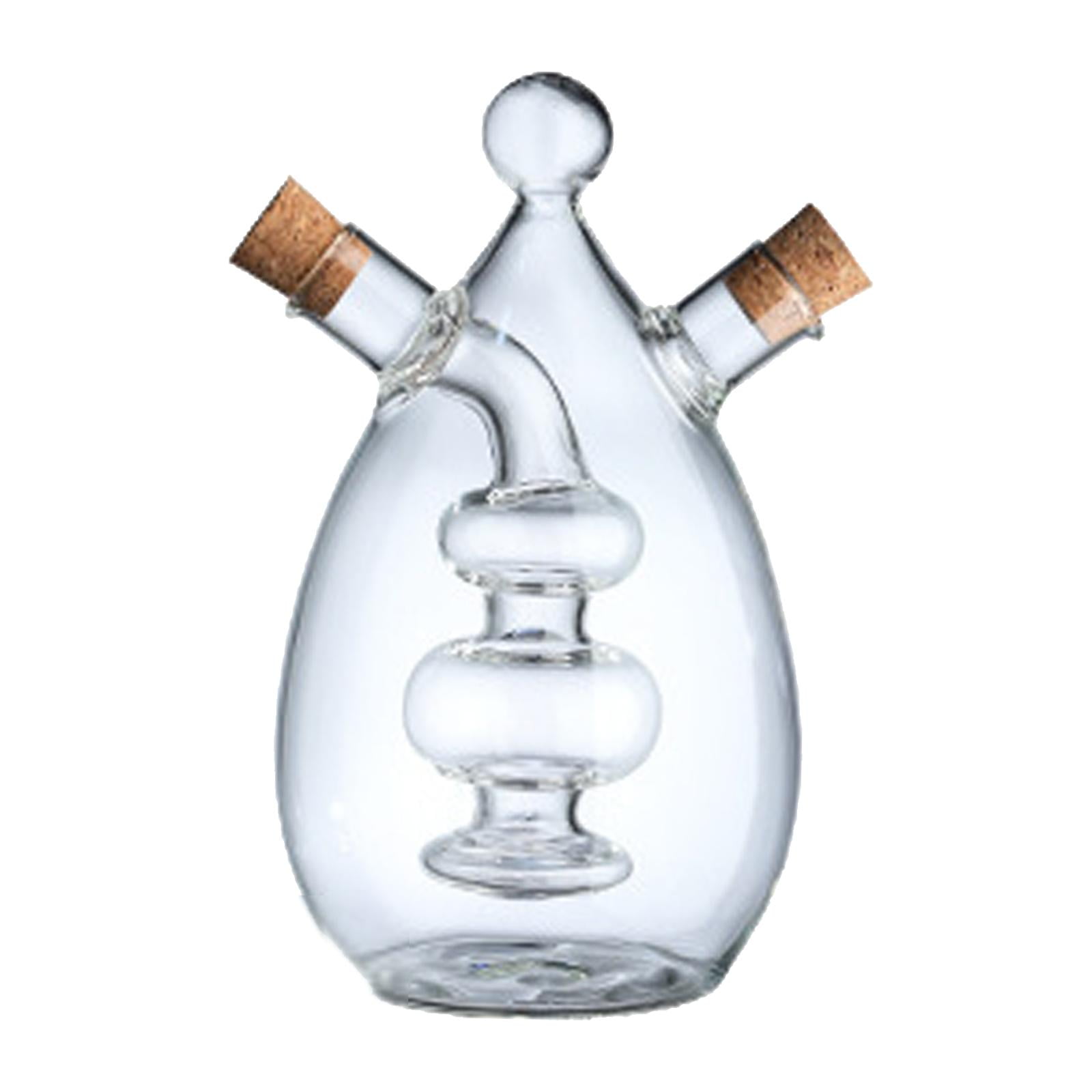 Bothyi - Dispensador De Aceite 2 En 1, Botella Clásica De Vidrio Transparente A Prueba De Fugas Para Jugo De Barbacoa Casera