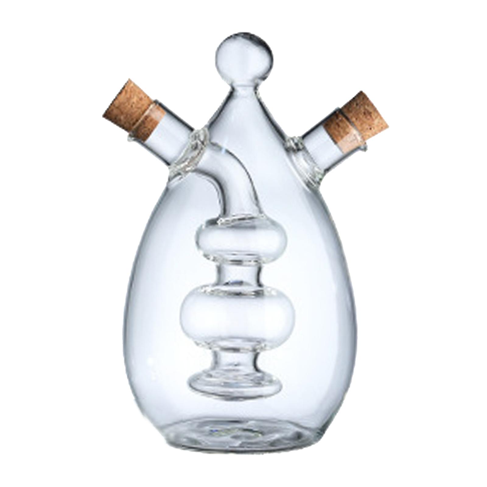 Bothyi - Dispensador De Aceite 2 En 1, Botella Clásica De Vidrio Transparente A Prueba De Fugas Para Jugo De Barbacoa Casera