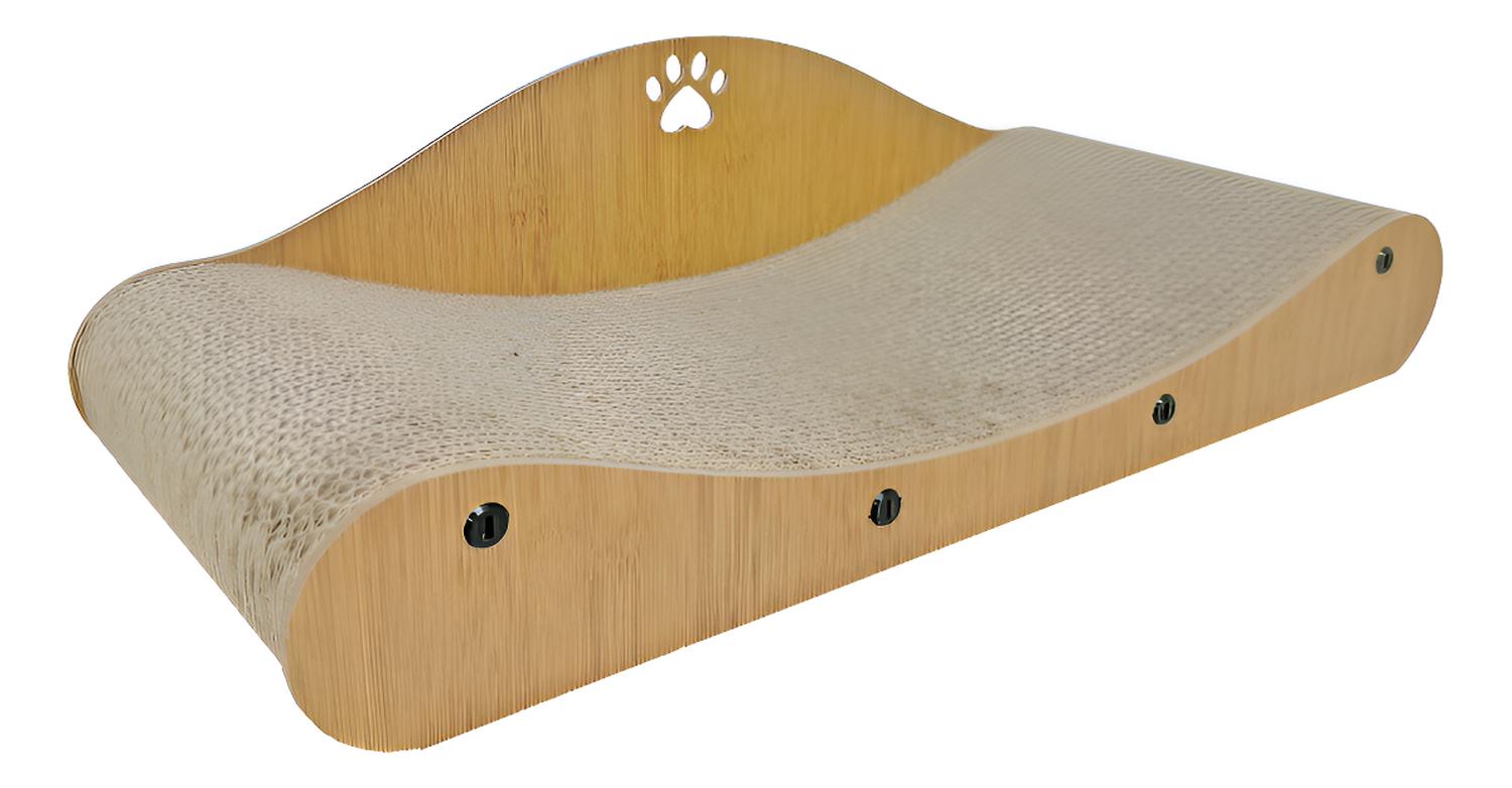 Genérico - Rascador Cama Sofá Cartón Corrugado Para Gatos Sobre Catnip Beige Beige