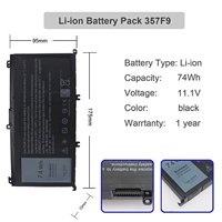 Gomarty - Batería Para Laptop 357F9 Compatible Con Dell Inspiron 15 7000 Series 7559 7557 5576 5577 7566 7567 7759 Ins15Pd-1548B 1548R 1748B 1848B 2548B 2748B 3948B Serie Gaming 11.1V 74Wh