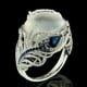 thumbnail image 1 of Unique Floral Ring Moonstone Treasure Blue Sapphire Faux Diamond Jewelry Luxury Exaggerated Engagement Cocktail Party Wedding Band Rings, 1 of 2