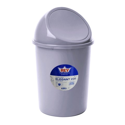 Reyplast - Basurero Con Tapa De Cierre Automático 12 Litros