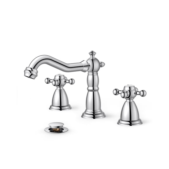 Grifo de baño FORIOUS para lavabo con 3 orificios, 8 pulgadas, cromo extendido