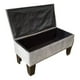 thumbnail image 3 of Banqueta Baul HVM Capitone Gris Felpa, 3 of 3