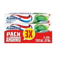 Pack Crema Dental Extra Fresh Mint 3X126G 1 Un Aquafresh
