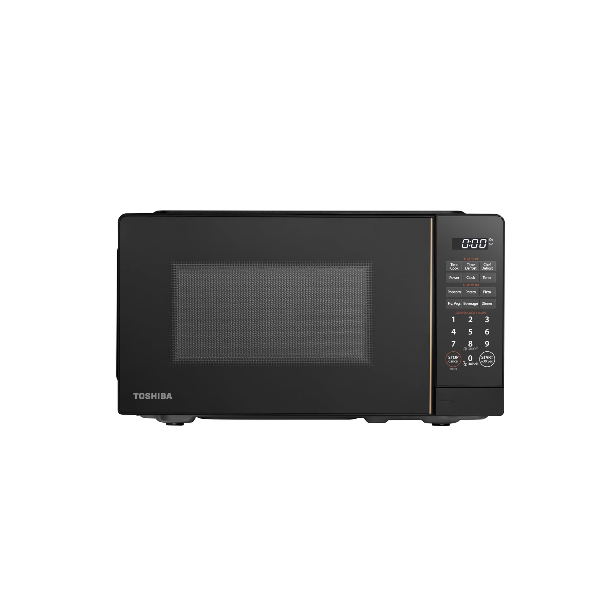 Horno Microondas Toshiba Mm-em07pa (bk) 0.7 Pies Cúbicos 700 W Negro