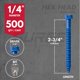 thumbnail image 3 of Tornillos para concreto SURGE BUILDING PRODUCTS 7 cm paquete de 500 unidades, 3 of 7