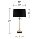 thumbnail image 4 of Lámpara de mesa Possini Euro 76 cm negra con puertos USB, 4 of 9