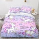 thumbnail image 1 of Rainbow Unicorn Bedding Set with Pillowcase Kawaii Bedding Set Kids Girls 100% Polyester Duvet Cover Set Bedroom Decoration Bed Sheets, 1 of 5