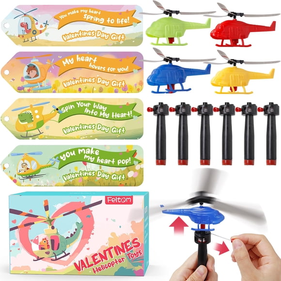 Juego de tarjetas de San Valentín Feltom con aviones voladores, 28 piezas