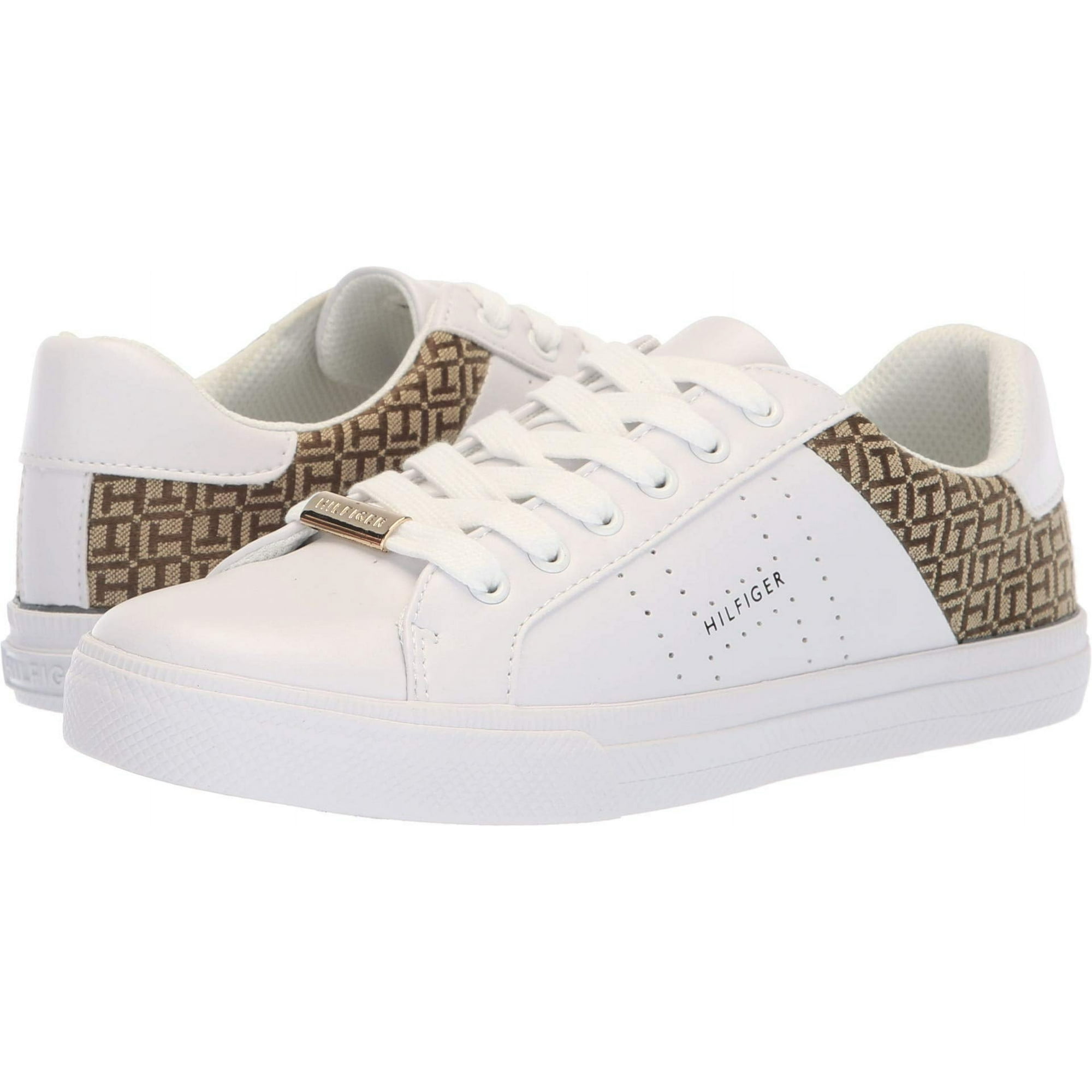 Zapatilla Tommy Hilfiger Lorio Para Mujer, Color Blanco/marrón, Talla 5