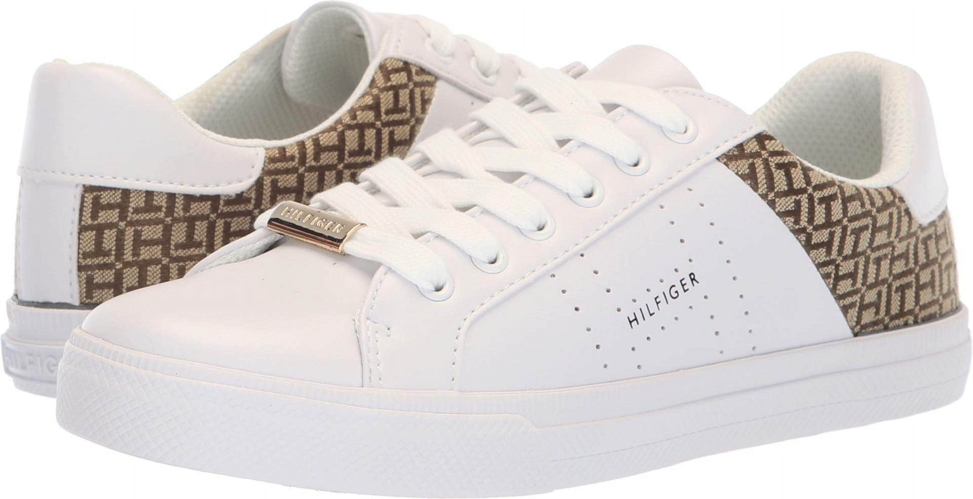 Zapatilla Tommy Hilfiger Lorio Para Mujer, Color Blanco/Marrón, Talla 5