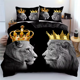 thumbnail image 2 of Couple Bedding Set 3D Duvet Cover Set Single Double Twin Full Size Teens Adults Bedclothes Soft Polyester Bed Linen For Baby, 2 of 5