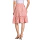 thumbnail image 3 of INSPIRE CHIC Falda de Mujer Cintura Elástica Línea A Fluida con Volantes en Capas Floral Midi Falda Rosa Claro S, 3 of 6