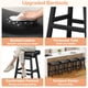 thumbnail image 4 of Taburetes de bar Raynesys, altura de mostrador, juego de 2 con asiento de cuero, 4 of 9