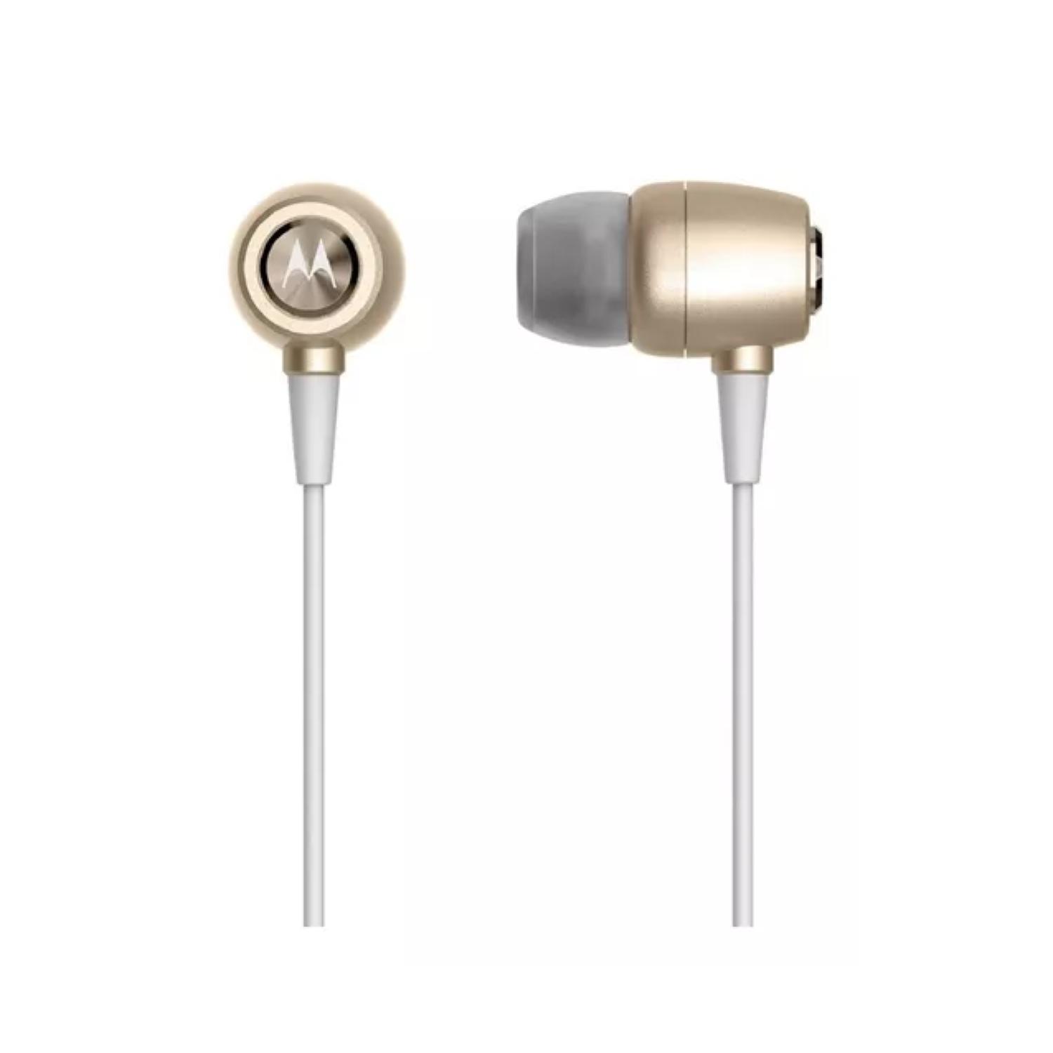 Motorola - Audifono Manos Libres Jack 3.5 Dorado Earbuds Metal