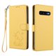 thumbnail image 1 of Funda Volteable tipo Billetera con Correa para Samsung Galaxy S10, Amarillo, 1 of 6