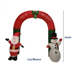 Aladdins Shop - Arco Inflable Santa Y Muñeco De Nieve 2,4 Metros - Adornos De Navidad