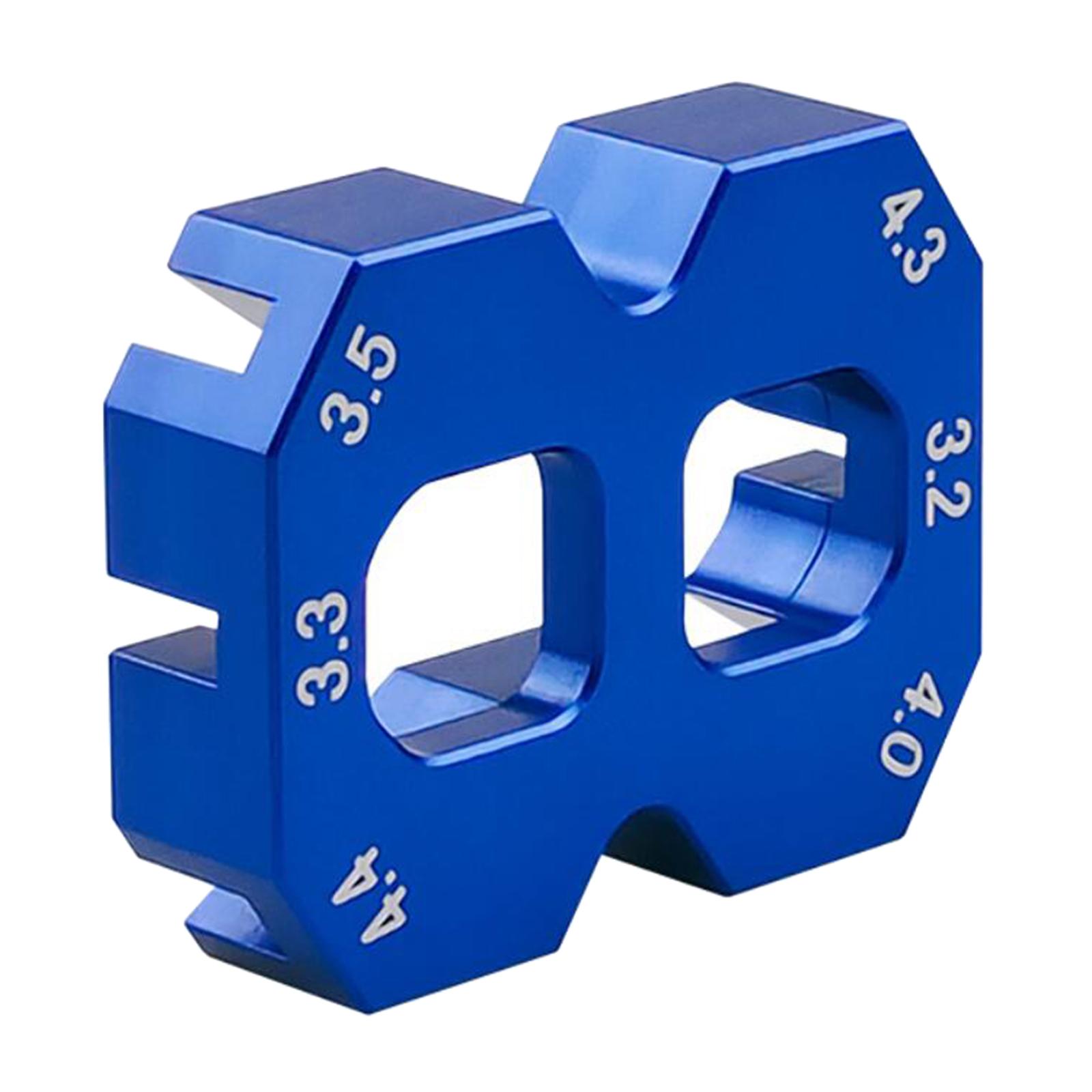 Magideal - Llave De Radios De Bicicleta, Herramienta De Reparación De Bicicletas, Fijación De Radios De Ruedas, Llanta De Corrección, Aleación De Aluminio, Bicic Azul
