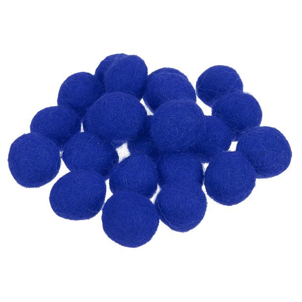 Uxcell Bolas de Fieltro de Lana Cuentas Tela de Lana 0.59" Azul Oscuro para Manualidades en Casa 20Pcs
