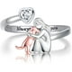 thumbnail image 1 of Anillo perro mujer mascota ajustable plata 925, 1 of 3