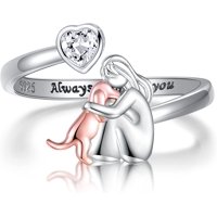Vousez - Anillo Perro Mujer Mascota Ajustable Plata 925