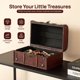 thumbnail image 3 of Caja de almacenamiento de madera con cerradura grande VW Vintiquewise, 3 of 7