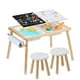 thumbnail image 1 of Juego de mesa sensorial VEVOR con 2 taburetes, 2 contenedores de almacenamiento y rollo de papel, 1 of 3