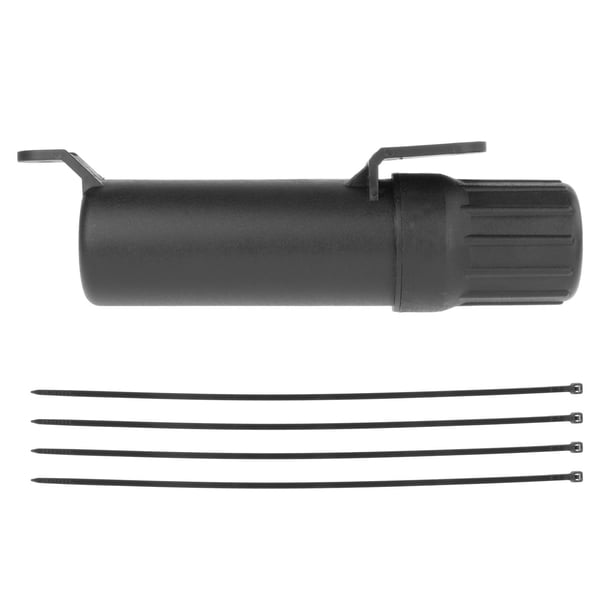 Tubo de herramientas para motocicleta, portadocumentos, accesorios universales negros impermeables, caja de almacenamiento para impermeable, recipient 1x pequeño sin bloqueo