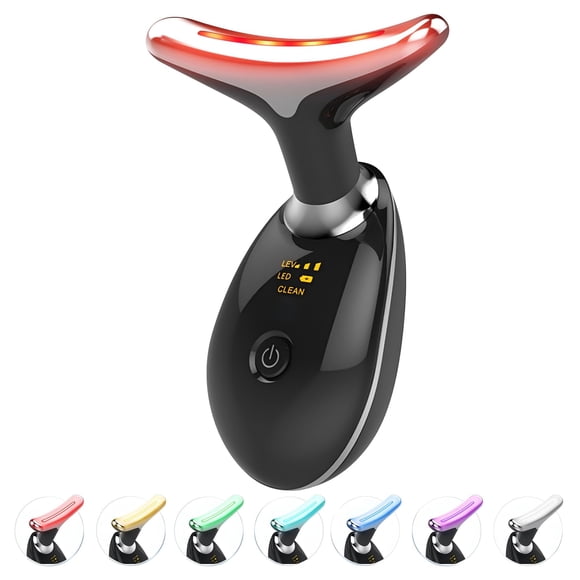Masajeador Facial Jobazok con Terapia de Luz de 7 Colores - Negro
