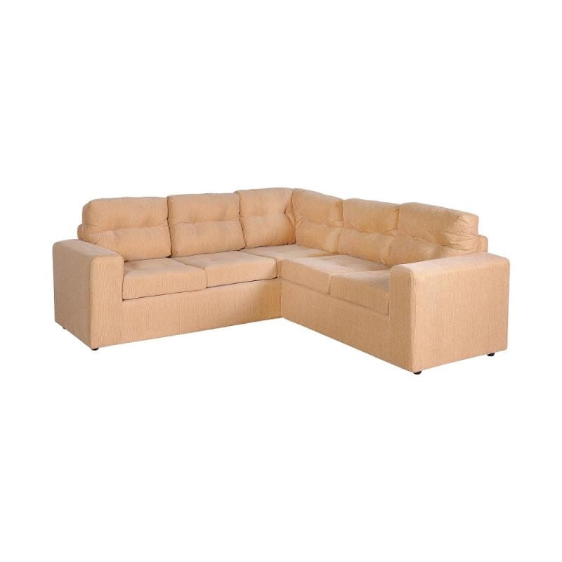 Kea - Sofá Seccional 5 Cuerpos Liverpool Tela Oro