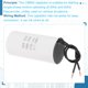 thumbnail image 4 of Condensador de Funcionamiento Uxcell 70uF CBB60, Condensador de Arranque con 2 Cables, Motor de Arranque AC 450V con Frecuencia de 50Hz/60Hz, Adecuado para Compresores de Aire Bombas, Blanco, 4 of 6