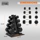 thumbnail image 2 of Set de Mancuernas Fitvids 45 kg Recubiertas de Goma con Soporte, 2 of 7
