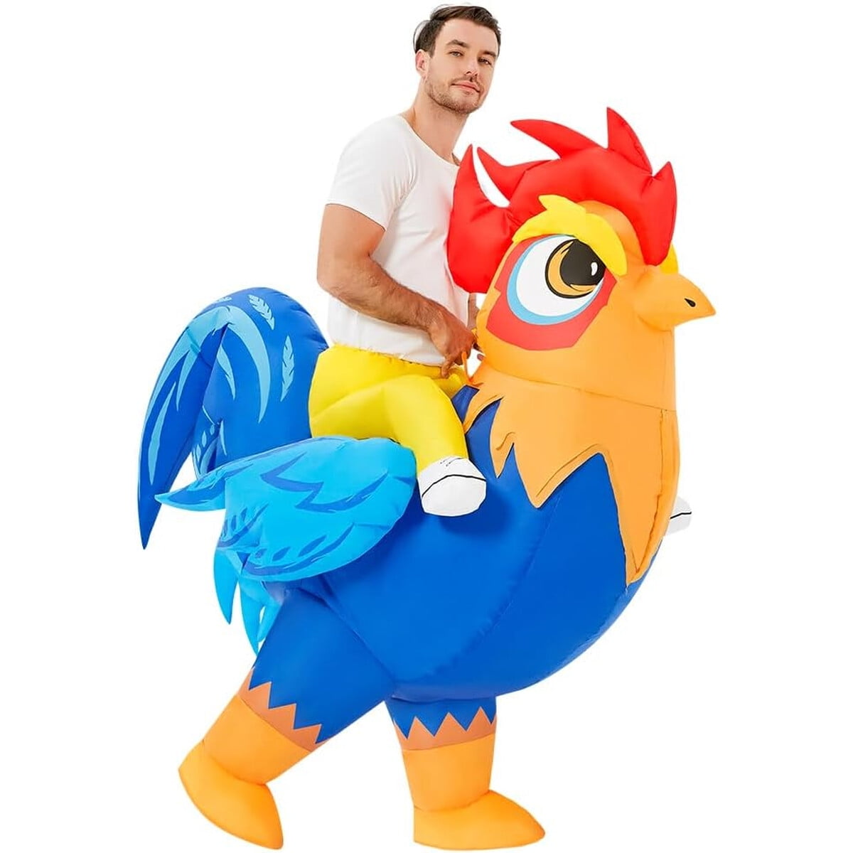 Disfraz Inflable Pollo Jurosaica Adulto Ride On Gallo