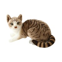 Magideal - Gato Juguetes De Peluche Animal Relleno De Felpa Muñeco De Peluche Cómodo Realista Encantador Simulación Gatos Siameses Para Niños Regalo De Navidad , Estiloc 25Cm