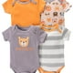 thumbnail image 1 of Get Ready to Fall in Love with Our 4pcs Soft and Breathable Newborn Infant Rompers! Perfect for Baby Boys and Girls, These Short Sleeve Round Neck Bodysuits Feature Adorable Cartoon Animal and Flowers, 1 of 5
