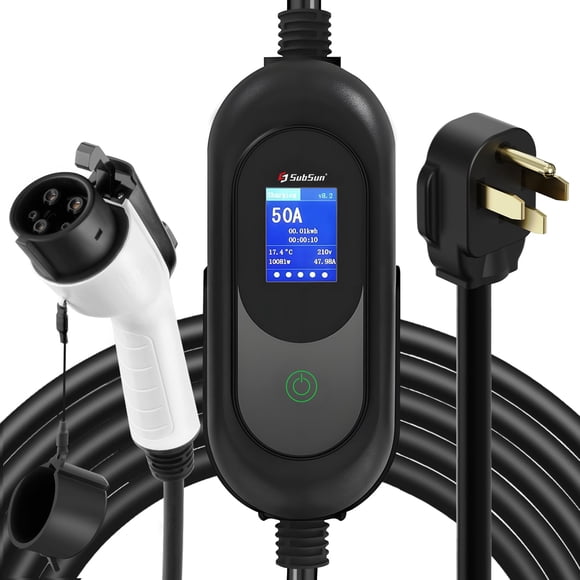 Cargador de Vehículo Eléctrico SubSun EV Cargador J1772 50A Nivel 2