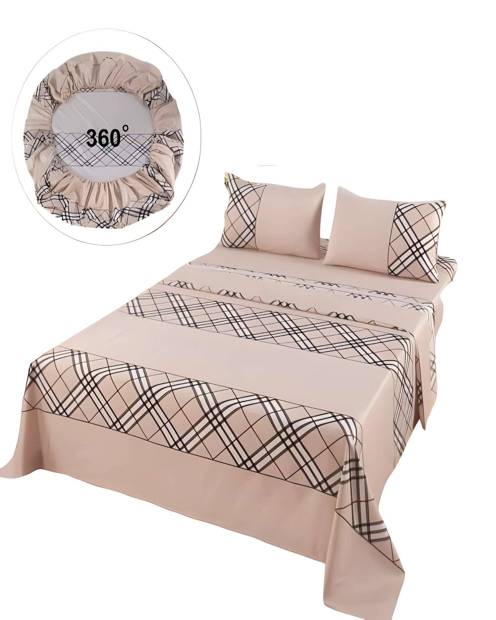 Genérico - Juego De Sabanas De Verano King Café