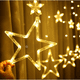 thumbnail image 3 of Luz Luces Navidad Cascada Diseño Estrella Cálida Amarilla 3m, 3 of 7