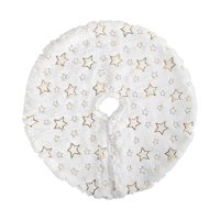 Magideal - Falda Para Árbol De Navidad, Falda De Árbol De Imitación De Lujo, Tapete Para Árbol, Delantal Redondo Para Árbol De Navidad, Para Vacaciones, Año Estrella De Oro