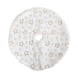 Magideal - Falda Para Árbol De Navidad, Falda De Árbol De Imitación De Lujo, Tapete Para Árbol, Delantal Redondo Para Árbol De Navidad, Para Vacaciones, Año Estrella De Oro