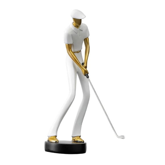 Figura De Golf, Regalo Decorativo Creativo Para El Hogar, Manualidades Para El Hogar, Regalo Para Amantes Del Golf, Color Blanco C