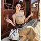 thumbnail image 3 of Jamhoo Premium Tweed Style Backpack Pearl Buckle Shoulder Bags For Women Fashionable Girl Ladies Handbag Luxury Bolsa Mochila, 3 of 3