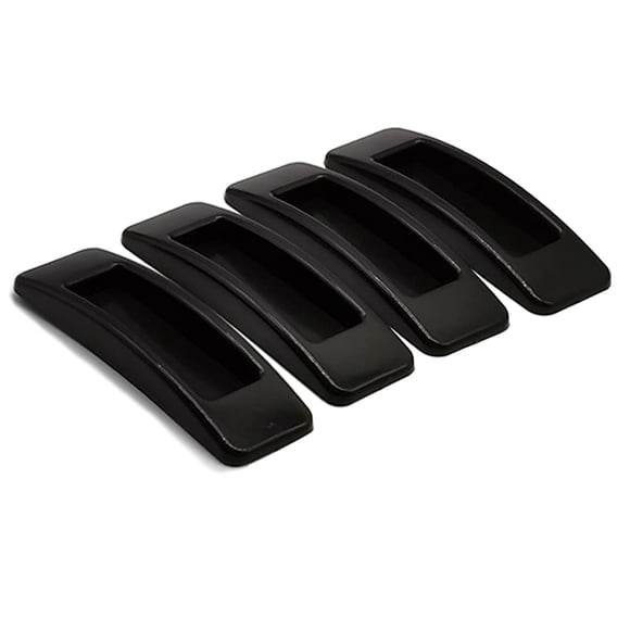 Ayudante para puertas corredizas Alamic autoadherible negro (4 piezas)