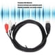 thumbnail image 3 of Cable adaptador de sonido DIN de 8 pines a 2 RCA de 3,5 mm (macho a macho) para amplificador, receptor y subwoofer (1,8 m), 3 of 8