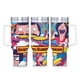 thumbnail image 1 of Hamburguesas de Bob Vaso aislado de acero inoxidable con asa, diseño temático, regalo para familia, amigos y fans; incluye pajita y encaja en el portavasos estándar, 40 oz, 1 of 6