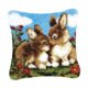 thumbnail image 1 of DIY Latch Hook Set Throw Pillow Covers Craft Para Bordado Alfombra Conejos, 1 of 5