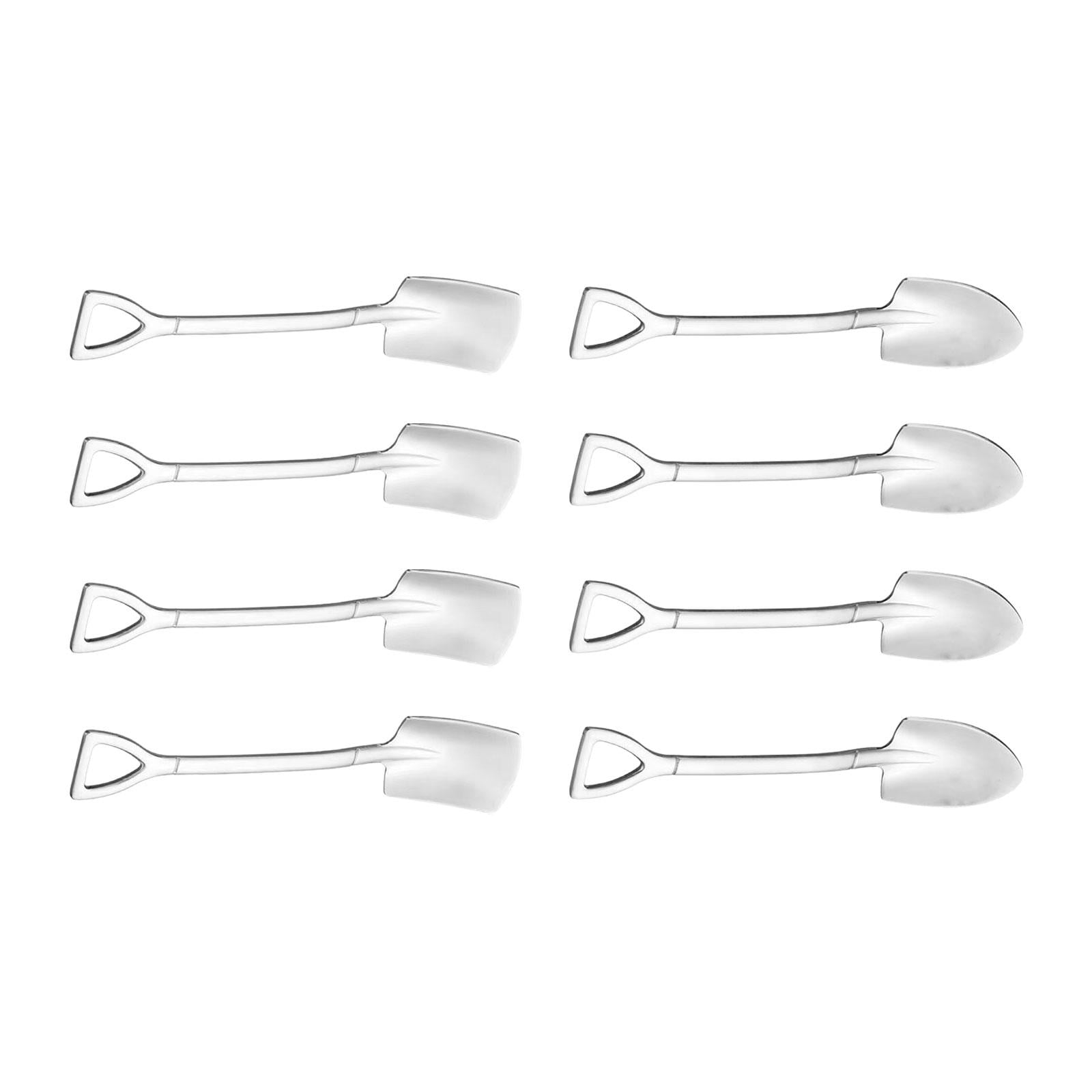 Magideal - Cucharas De Pala, Juego De Cucharas De Postre, Cucharilla, Utensilios De Cocina, Cucharas Para Helado, Cucharas De Acero Inoxidable Para Cocina, Hogar 8 Piezas